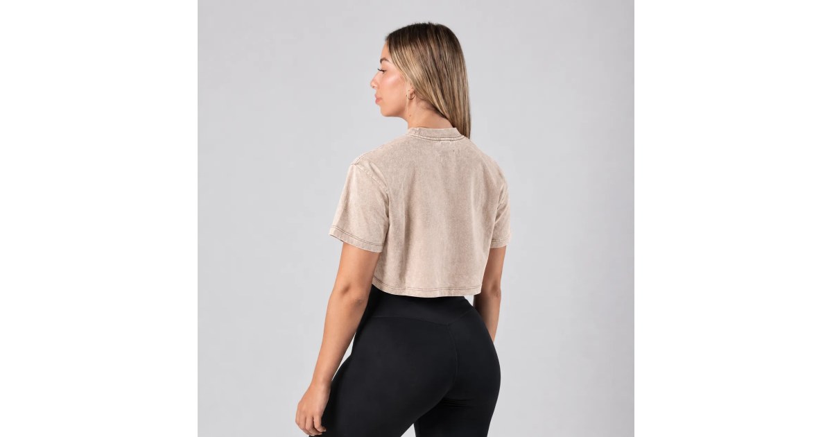 CROP TOP — VINTAGE 230G - BEIGE